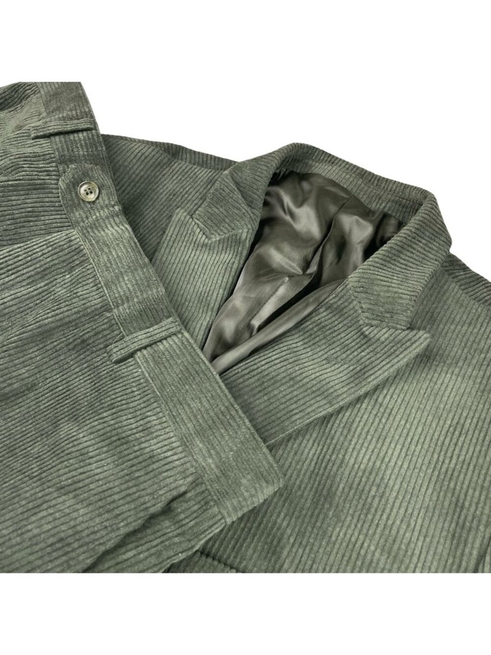 Alain Dupetit Men's Corduroy Double Breasted Suit Green • 44R US | 38x28